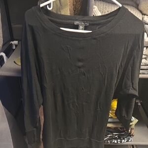 Willi Smith Black Long Sleeve Women's Top